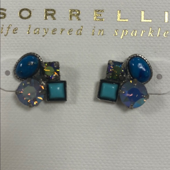 Sorrelli Little Semi Precious & Crystal Stud,NWT - Picture 4 of 10